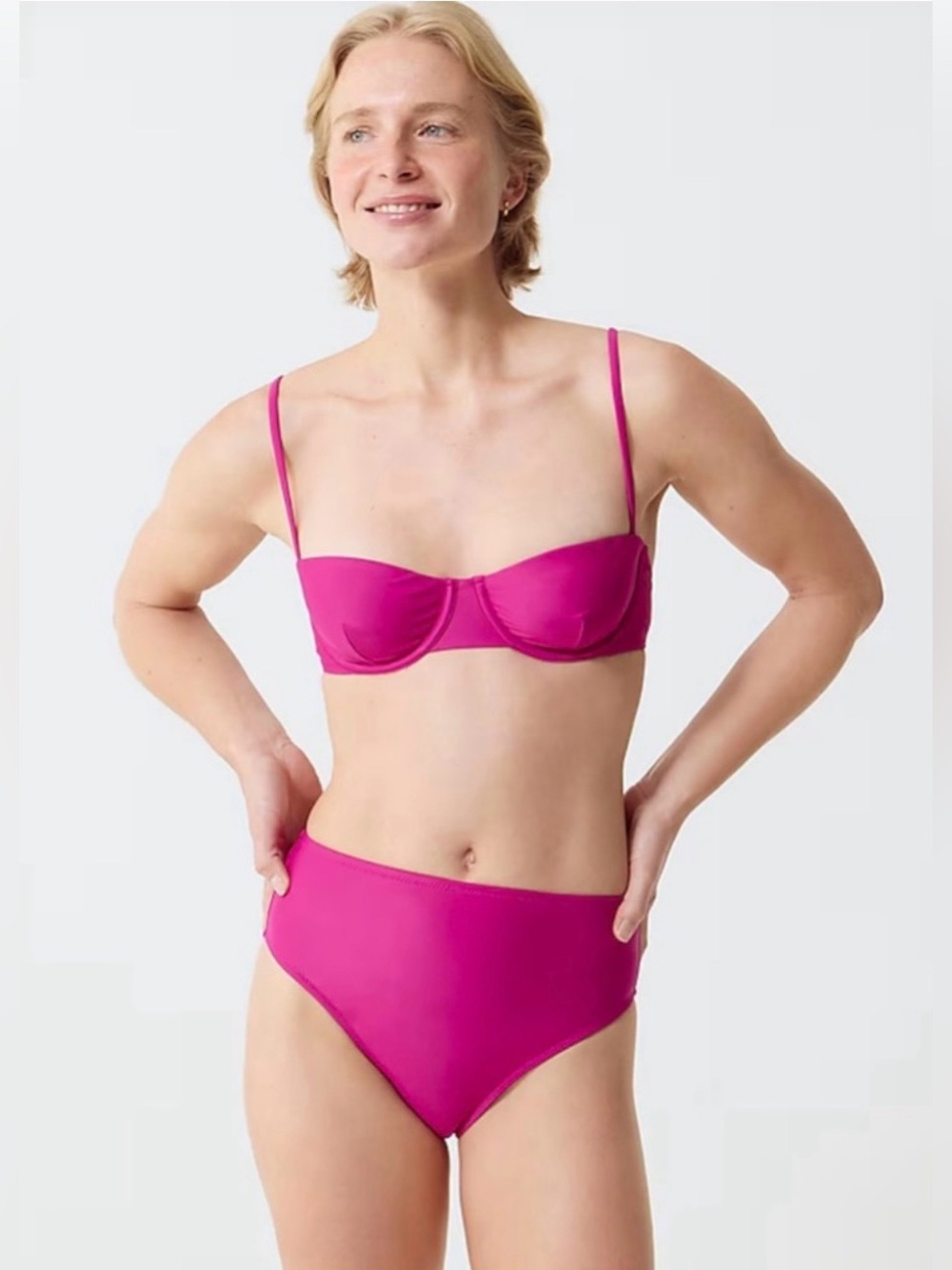 J.Crew Hallie bikini bottom in pink